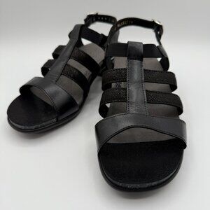 NWOB SAS ALLEGRO Strappy Heeled Sandal Black US Size 7 WW
